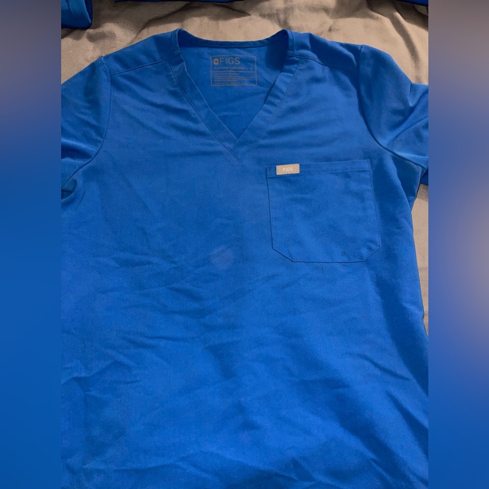 Figs scrubs royal blue set